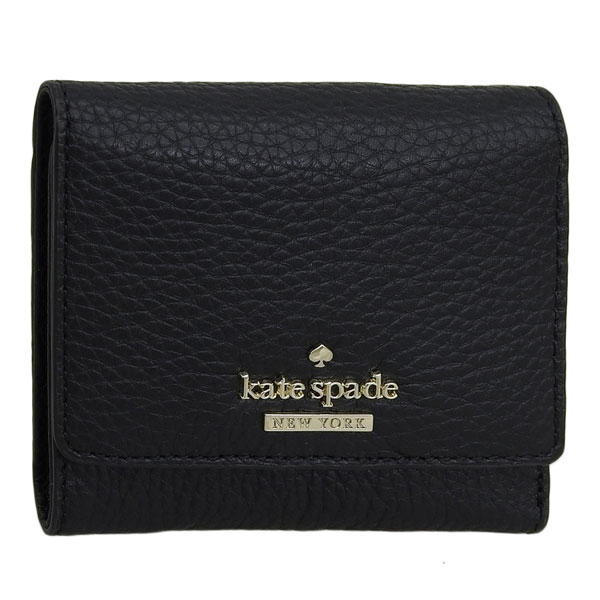 ケイトスペード 財布 レディース 三つ折り財布 アウトレット レザー ブラック JACKSON STREET IADA PWRU5594-001 KATE SPADE