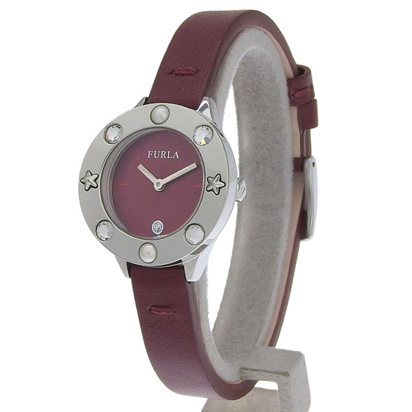 フルラ 腕時計 レディース SSレザー レッド CLUB 26mm R4251109528 FURLA