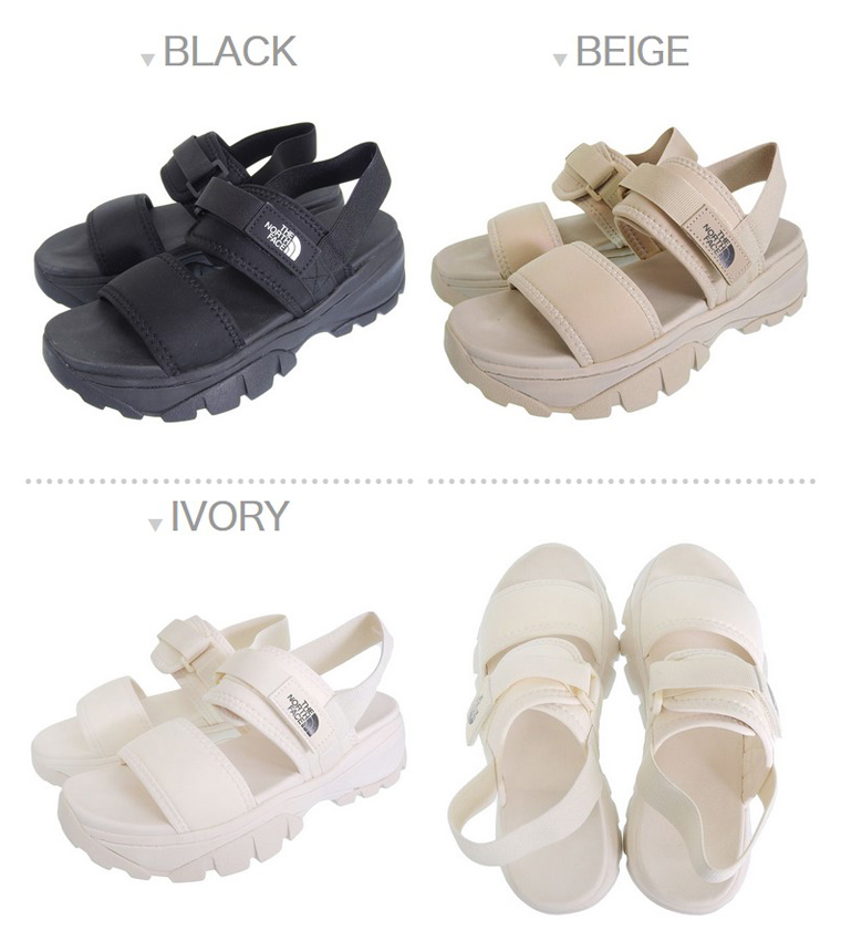 最終価格 新品 ノースフェイス おしゃれ厚底 サンダル べージュ