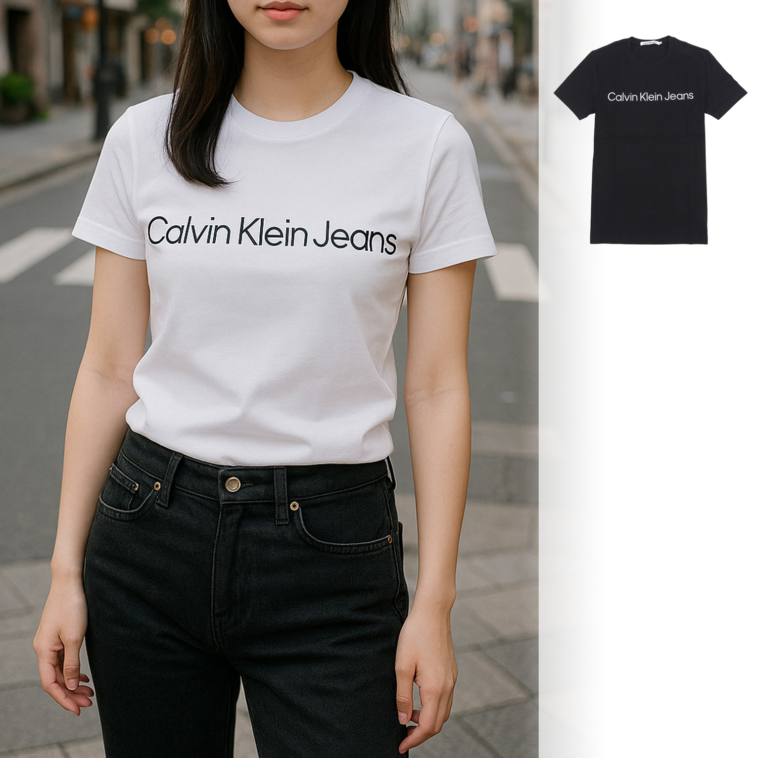 �J���o���N���C�� T�V���c �N���[�l�b�N ���� �����Y ���f�B�[�X �R�b�g�� J30J322552 Calvin Klein Jeans CORE INSTITUTIONAL LOGO SLIM TEE