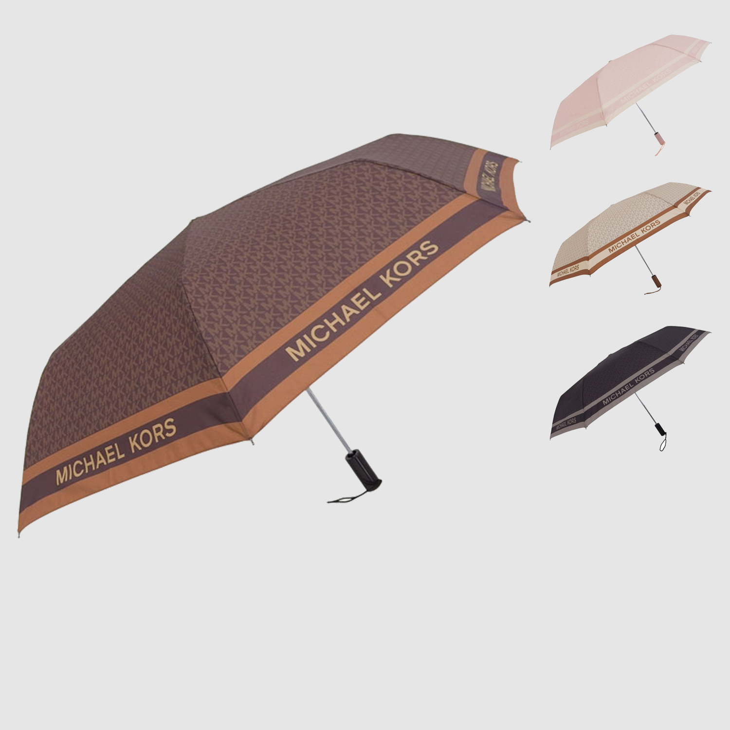 Michael Kors マイケルコース 折りたたみ傘 ワンタッチ傘 ブラウン 35f3gtfn4b-brown.jpg
