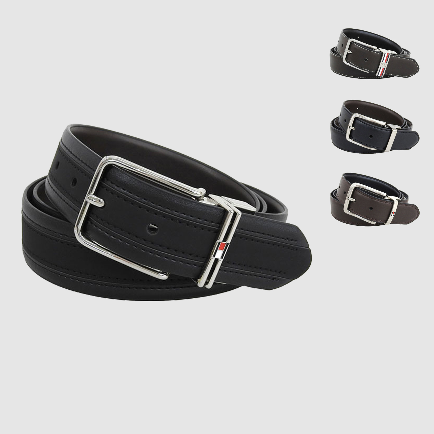 トミーヒルフィガー ベルト メンズ リバーシブル スーツ ビジネス カジュアル 42 105 レザー 本革 ブラックブラウン 11TL02003 TOMMY HILFIGER | TOMMY HILFIGER