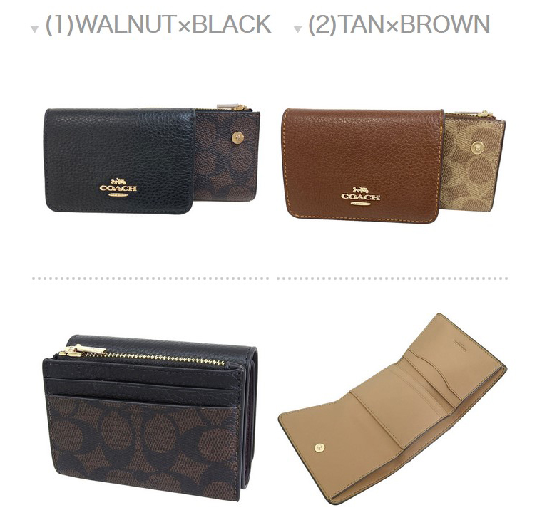 COACH（コーチ） 財布 レディース 2つ折り 折財布 アウトレット ミニ