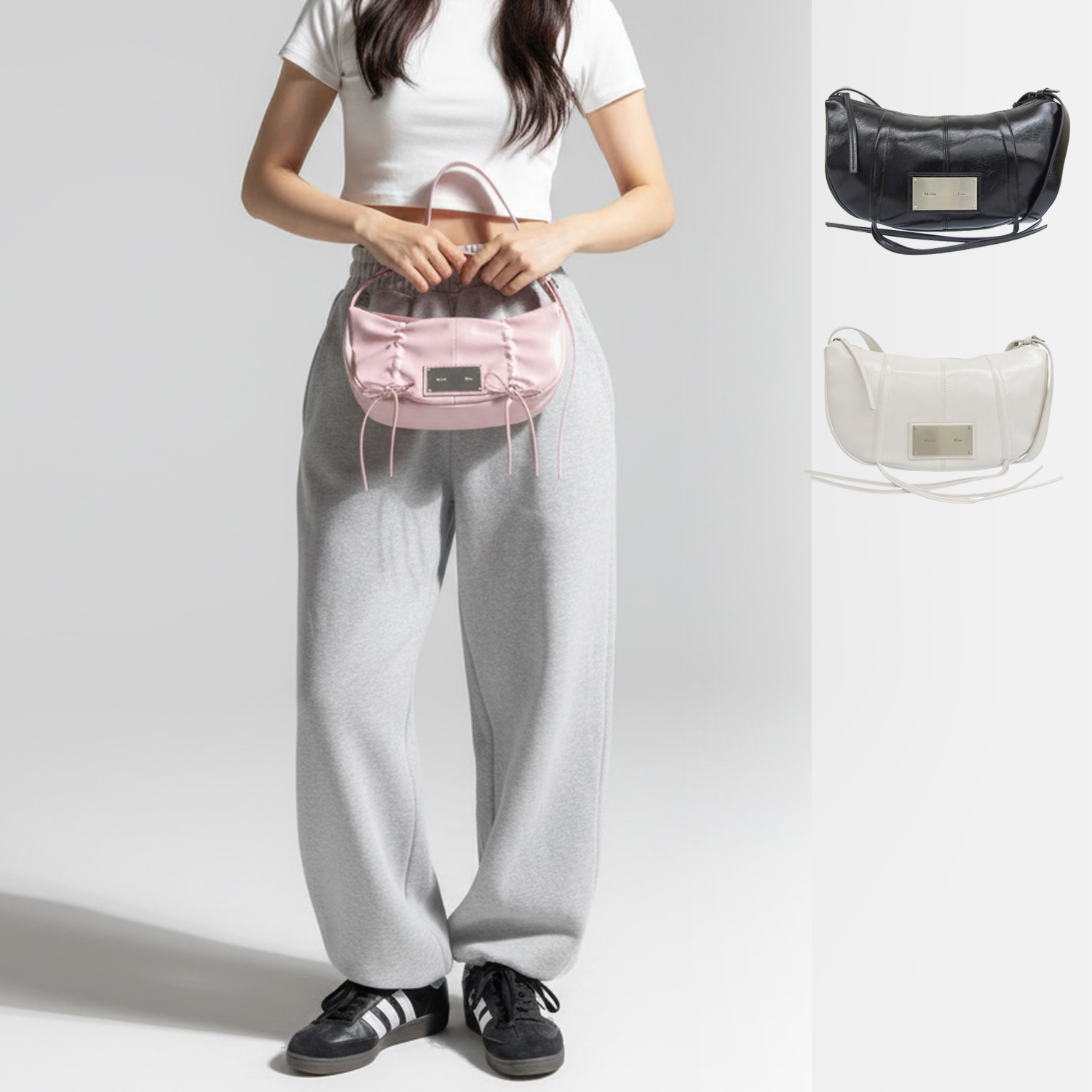 マーティンキム バッグ レディース ショルダーバッグ HALF SHIRRING RIBBON ROUND BAG MK2500BG002V Matin Kim | ブランド登録なし