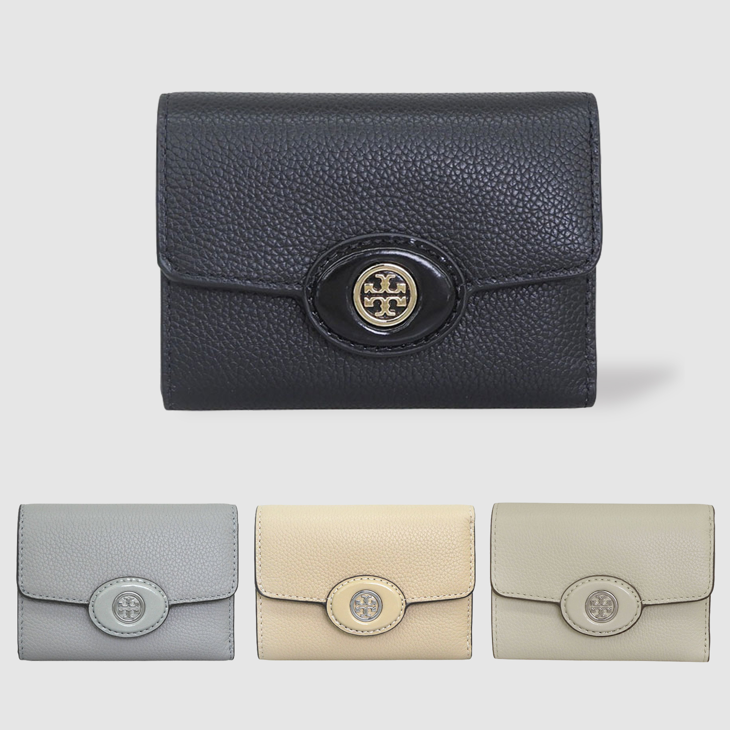 【15】【美品】TORY BURCH 三つ折り財布 グレー TORY BURCH（トリーバーチ） 財布 レディース 3つ折り 折財布 ミニ財布