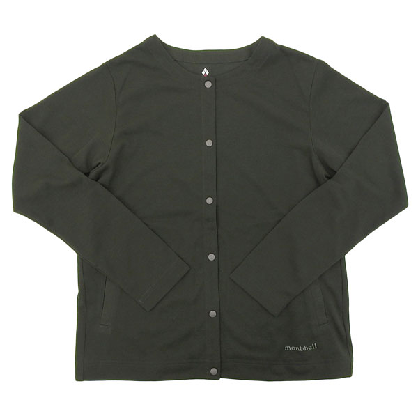 モンベル カーディガン レディース L ダークグリーン ウイックロン 薄手 UV対策 オールシーズン 1114463 mont-bell