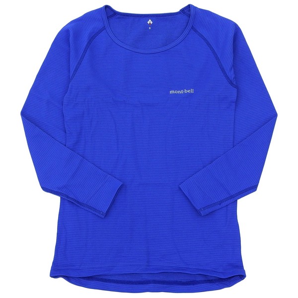 モンベル アンダーウェア インナー レディース ジオライン M.W.ラウンドネックシャツ Sサイズ ブルー 1107705 mont-bell