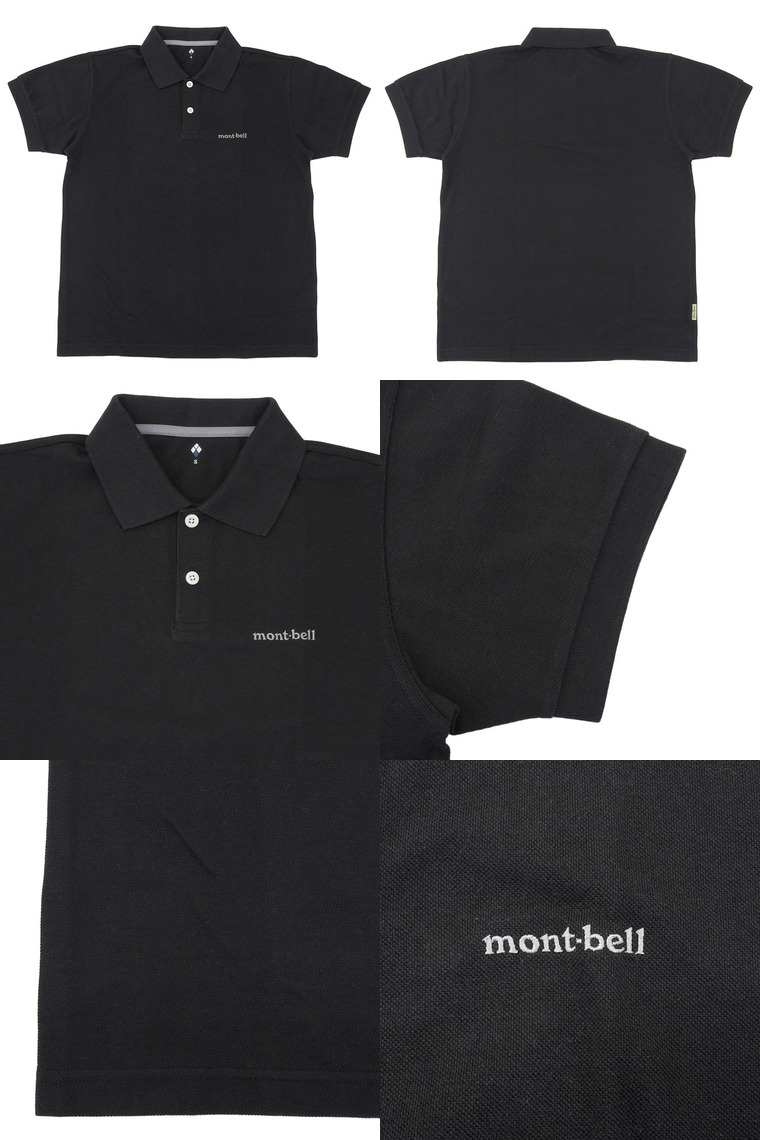 モンベル コアスパン ポロシャツ メンズ S M L XL ブラック RS2104803BK mont-bell mont-bell（モンベル） コアスパン ポロシャツ メンズ S M L XL