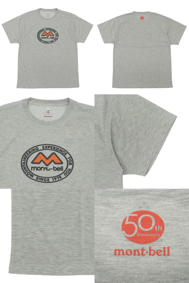 mont-bell（モンベル） Tシャツ 半袖 メンズ レディース ライトグレー