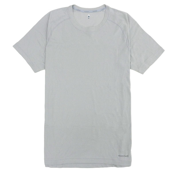 モンベル アンダーウェア アンダーシャツ メンズ コットン ポリエステル コアスパン Tシャツ XL ライトグレー 1107686 mont bell