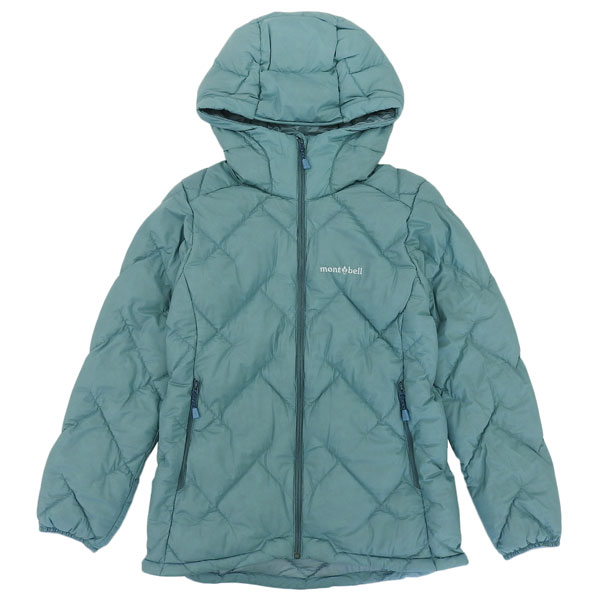 モンベル ダウンパーカー レディース アウター 防寒着 XS ナイロン ブルーグリーン ネージュダウン パーカ ジャケット ウィメンズ 1101674 mont bell