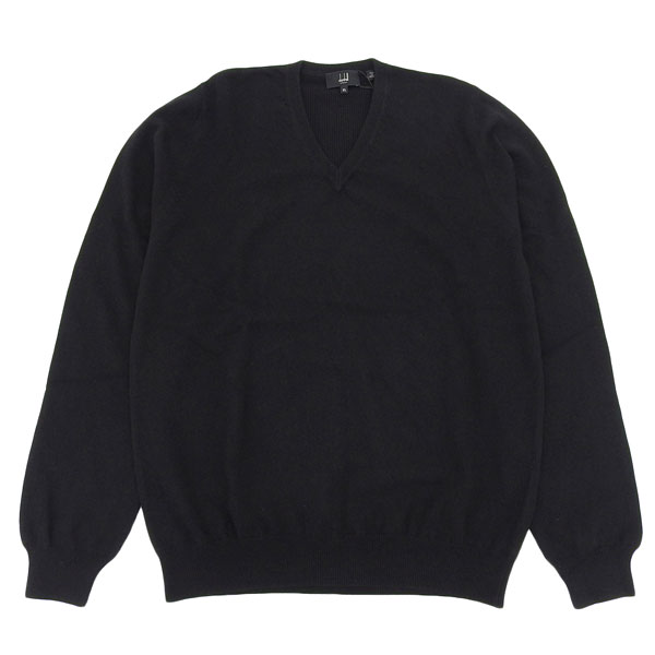 ダンヒル ニット セーター Vネック メンズ XL カシミヤ ブラック SK0200CXLBK dunhill