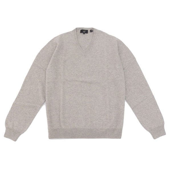 Dunhill セーター Vネック ニット メンズ M カシミヤ ライトグレー SK0200DMLGY ダンヒル