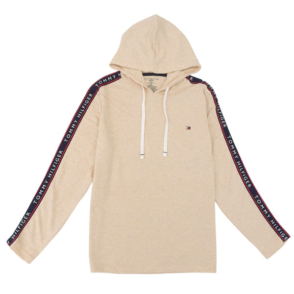 トミーヒルフィガー フーディーパーカー メンズ 長袖 S コットン ベージュ TH09T4256278S TOMMY HILFIGER