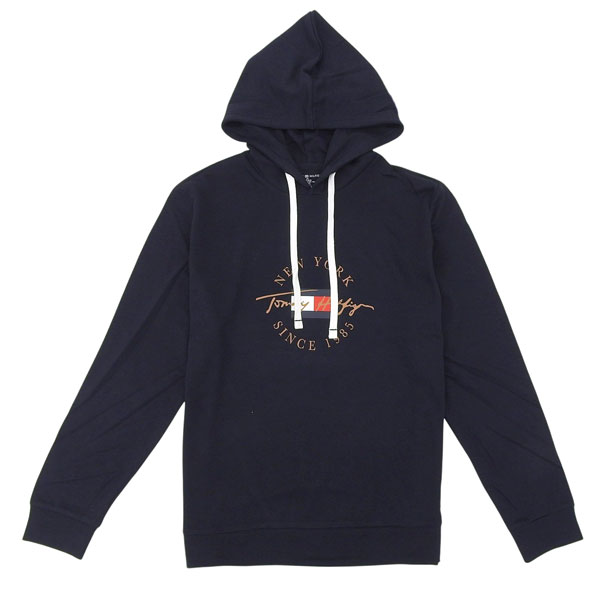 トミーヒルフィガー フーディーパーカー メンズ 長袖 S コットン ネイビー TH09T4502411S TOMMY HILFIGER