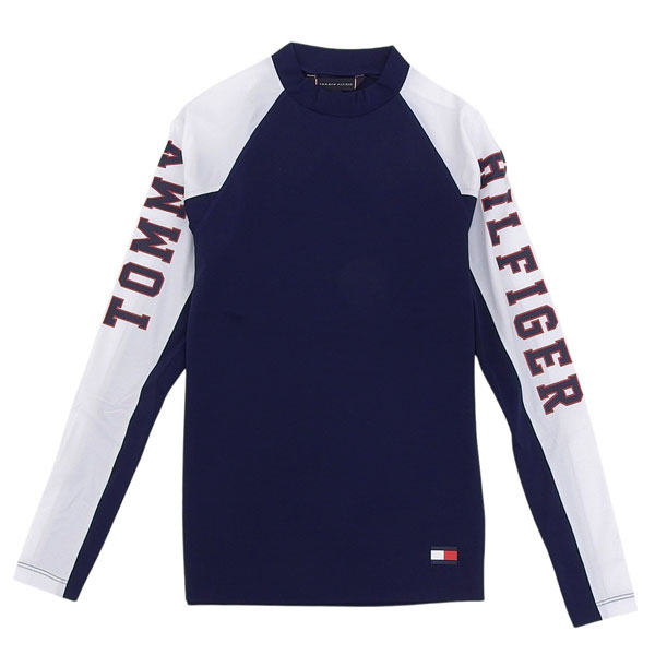 トミーヒルフィガー 水着 メンズ Tシャツ S ネイビーマルチ RASHGUARD LS UM0UM01154416S TOMMY HILFIGER