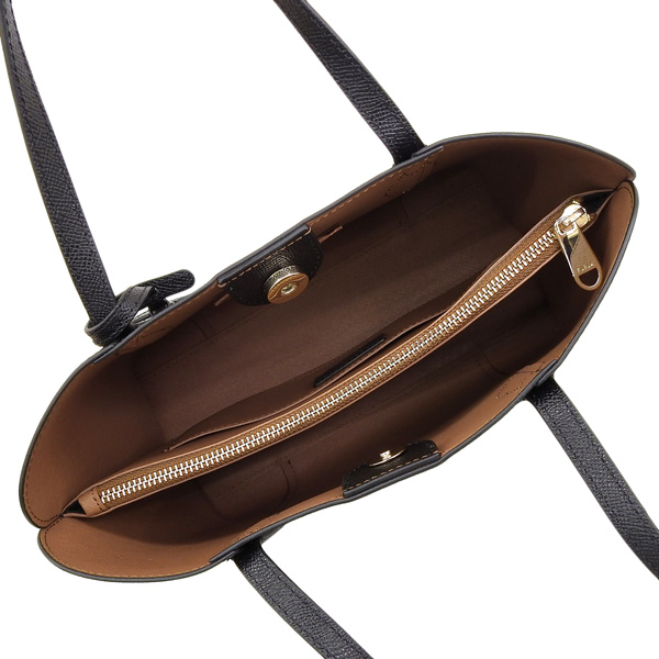 美品 フルラ レザー トートバッグ ヴィットリア チャーム ロゴ金具 ブラック 美品 フルラ レザー トートバッグ ヴィットリア チャーム ロゴ金具