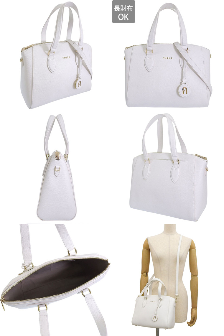 【美品】⭐︎FURLA⭐︎2wayバッグ/シルバー/ショルダー/ハンドバッグ FURLA フルラ バッグ レディース ショルダーバッグ トートバッグ