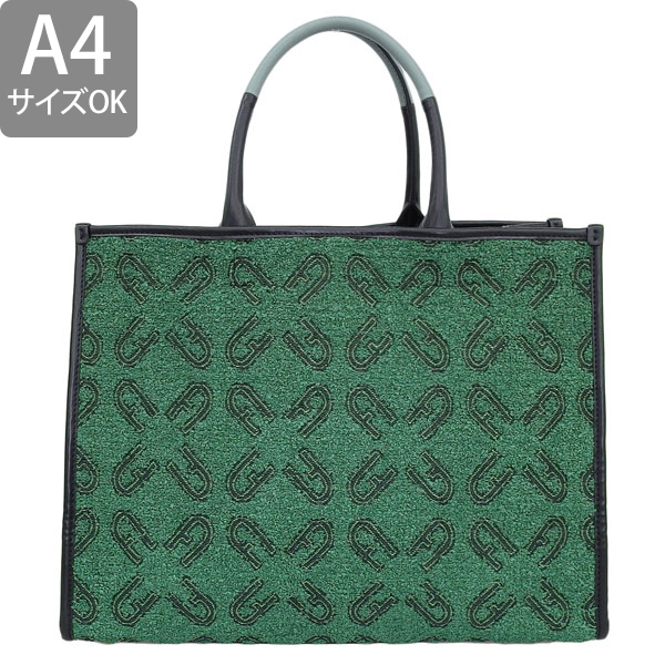 スニダン0125 【美品】FURLA ダークグリーン トートバッグ スニダン0125 【美品】FURLA ダークグリーン トートバッグ