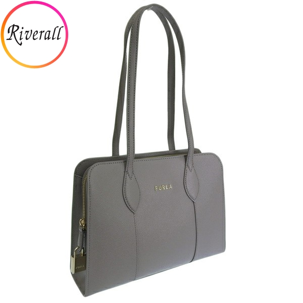 FURLA フルラ トートバック サリー グレー 美品 中古・古着通販】FURLA (フルラ) トートバッグ FURLA（フルラ