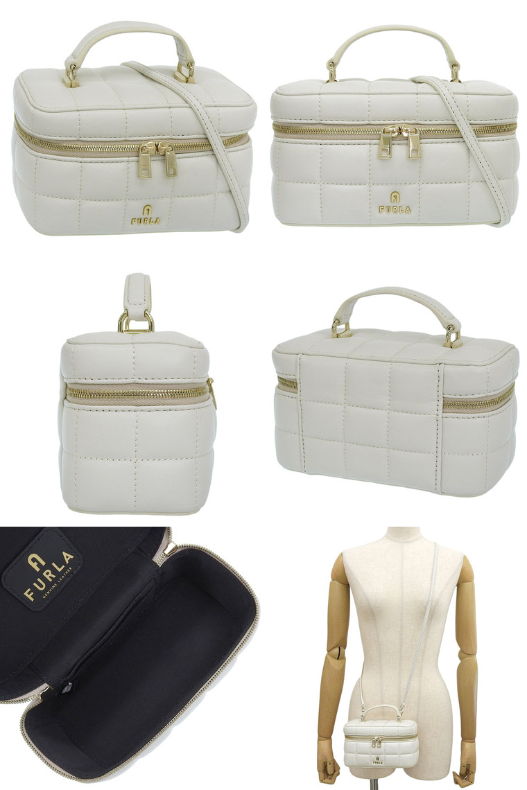 saku◆美品◆FURLA　フルラ　白バッグ　2way FURLA（フルラ） ショルダーバッグ ハンドバッグ 2WAY レディース