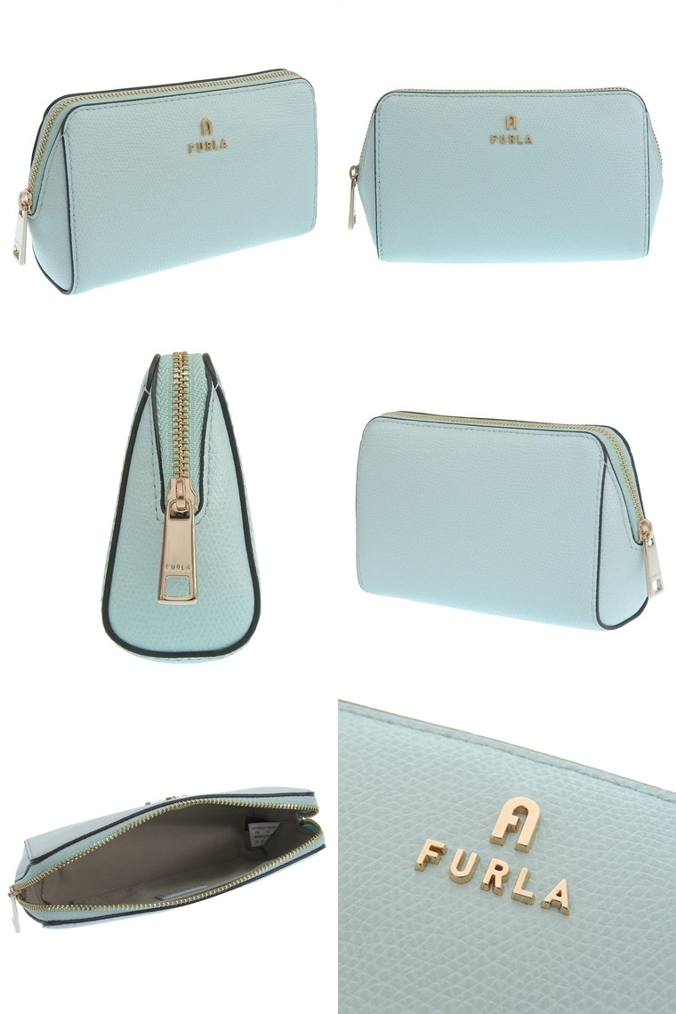 フルラ 小物 レディース ポーチ レザー ミント FURLA CAMELIA M