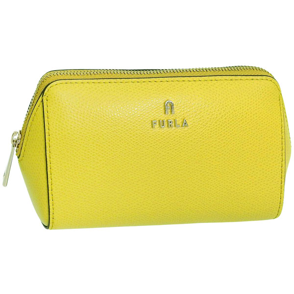 フルラ コスメポーチ 化粧ポーチ レディース アウトレット レザー イエロー カメリア CAMELIA M COSMETIC CASE VITTELO ARES WE00449ARE000HY000 FURLA | FURLA