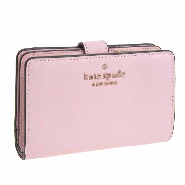 ケイトスペード KATE SPADE STACI 財布 折財布 二つ折り サフィアーノレザー ライトピンク レディース wlr00128 アウトレット