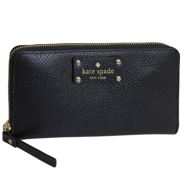 ケイトスペード 財布 レディース 長財布 アウトレット レザー ブラック WELLESLEY NEDA WLRU1153-001 KATE SPADE