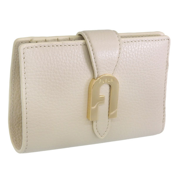 フルラ 財布 レディース 2つ折り 折財布 コンパクト アウトレット ライトベージュ SOFIA GRAINY M COMPACT WALLET VITELLO WP00021BX24162462S FURLA