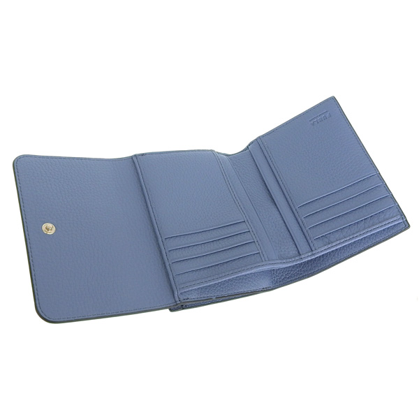 【最終値下げ】⭐︎新品未使用⭐︎FURLA ネイビー　レザー 二つ折り財布 FURLA（フルラ） 財布 レディース 二つ折り財布 アウトレット レザー