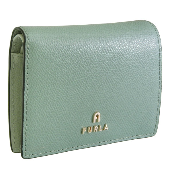 フルラ 財布 レディース 2つ折り 折財布 コンパクト アウトレット レザー グリーン カメリア CAMELIA S COMPACT WALLET BIFOLD COIN WP00304ARE0002042S FURLA