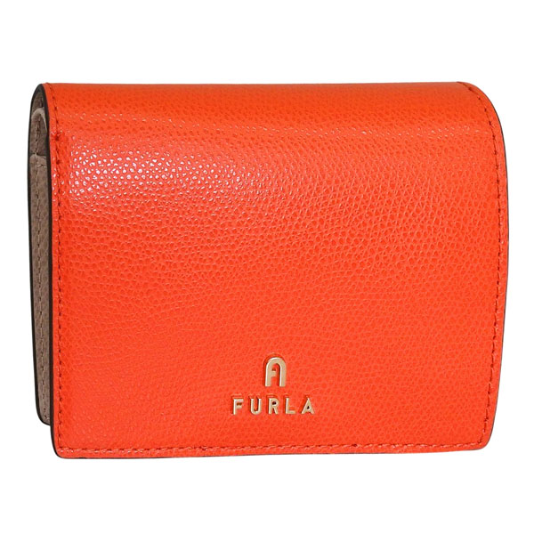フルラ 財布 レディース 二つ折り財布 アウトレット レザー オレンジ カメリア FURLA CAMELIA S COMPACT WALLET BIFOLD COIN WP00304ARE0002823S