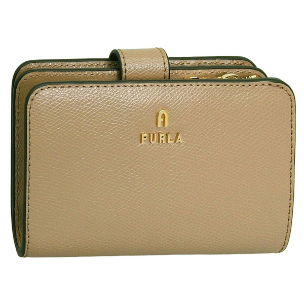 フルラ 財布 レディース 2つ折り 折財布 コンパクト レザー ベージュブラウン カメリア FURLA CAMELIA M COMPACT WALLET WP00314ARE0001257S