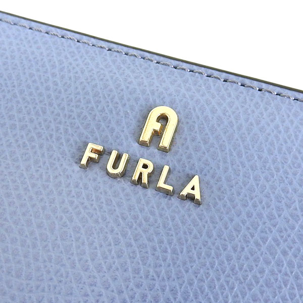 フルラ 財布 レディース 2つ折り 折財布 コンパクト レザー ブルー