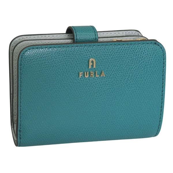 フルラ 財布 レディース 2つ折り 折財布 コンパクト アウトレット レザー グリーングレー カメリア CAMELIA S COMPACT WALLET WP00315ARE0004505S FURLA
