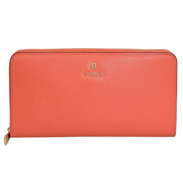 新品未使用品　FURLA 長財布 オレンジ ブラック FURLA（フルラ） 財布 レディース 長財布 レザー オレンジ FURLA