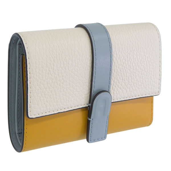 フルラ 財布 レディース 二つ折り財布 レザー イエローマルチ グラツィア FURLA GRAZIA COMPACT WALLET TRIFOLD WP00496BX15884053S
