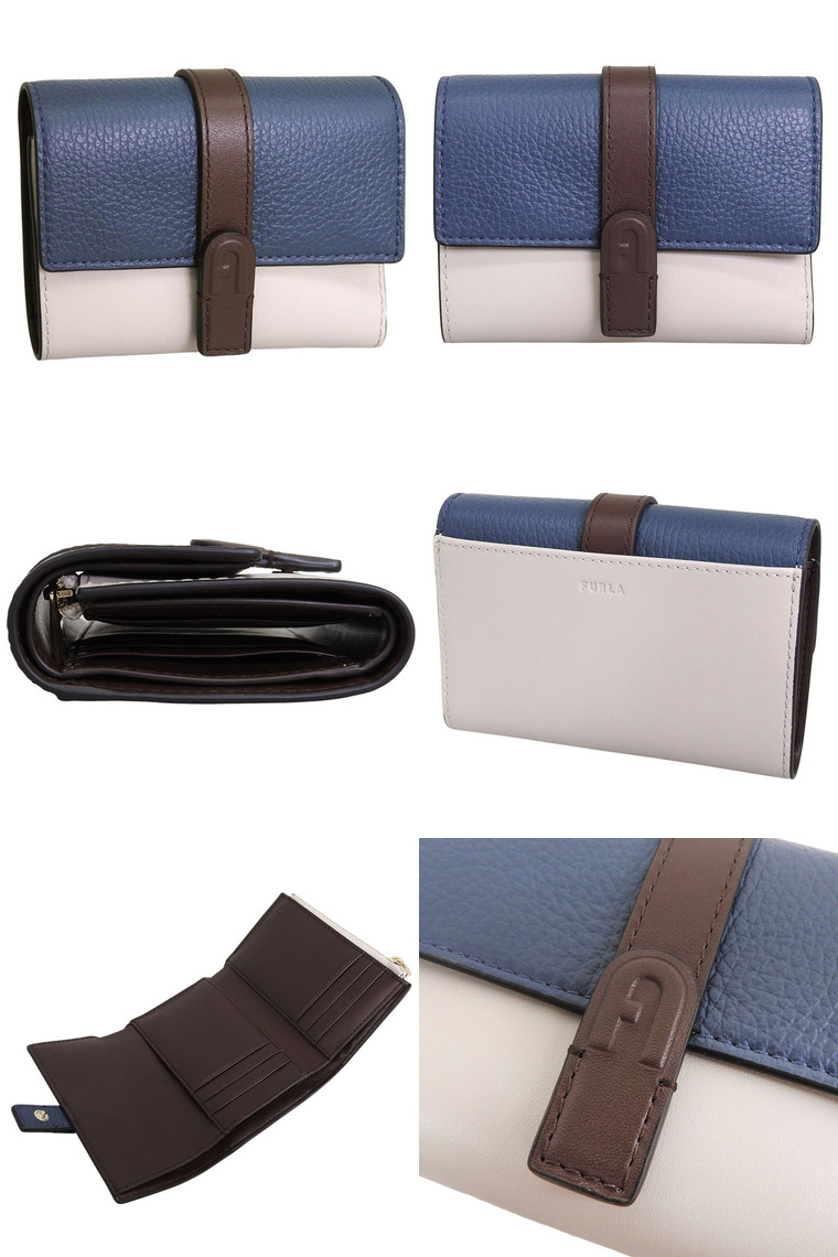 FURLA（フルラ） 財布 レディース 2つ折り 折財布 コンパクト レザー