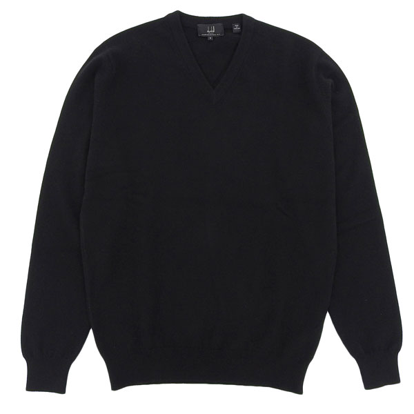 ダンヒル ニット セーター Vネック メンズ L ウール ブラック X39010CLBK dunhill
