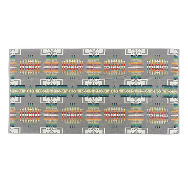 �y���h���g�� �A�E�g�h�A �����Y ���f�B�[�X �r�[�`�^�I�� 76.2147cm �R�b�g�� �O���[�}���` CHIEF JOSEPH JACQUARD BATH TOWEL XB218 51108GREY PENDLETON