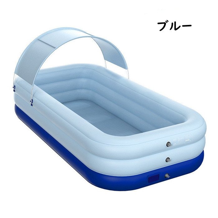 日本売高品質 大好評 自動充気　ビニールプール インフレータブル 漏れ防止 サンバイ日除け レジャー 子供用 親子水遊び 大型プール 4.3*2M A130 家庭用プール