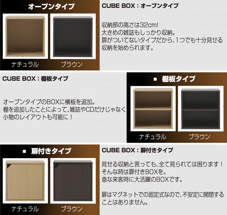 送料無料　激安！アレンジ自由自在　万能型収納「キューブボックス」
