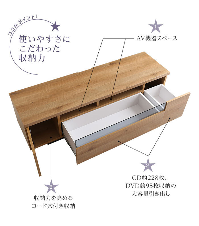 テレビボード 140 幅140cm 国産 日本製 ローボード テレビ台 TV台 TV