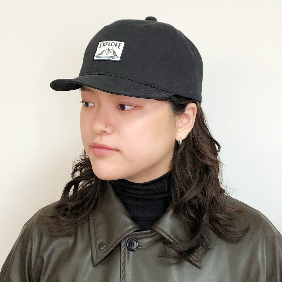 ベーシックエンチ Explore Short Cap 帽子 抗菌 消臭 吸水速乾 キャップ メンズ レディース アンパイア ショートつば ショートブリム タイプライター 探検｜riverup｜02