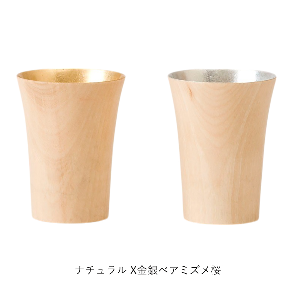 大聖寺錦手琴高仙人図酒盃/ぐいのみ/酒器/珍品！/金継ぎ材料 ぐい呑み おしゃれ ペア | 白鷺木工 祝杯 ナチュラル X金銀ペア ミズメ
