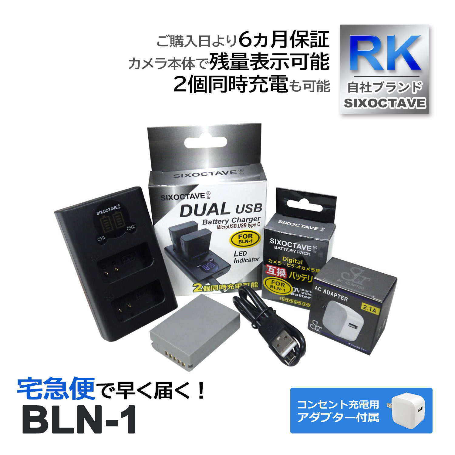 BLN-1 ѥ ߴ Хåƥ꡼  ߴ ǥ奢 Ŵ ڥ󥻥Ƚ ACץդ 3å б (a2.1) PEN E-P5 PEN-F