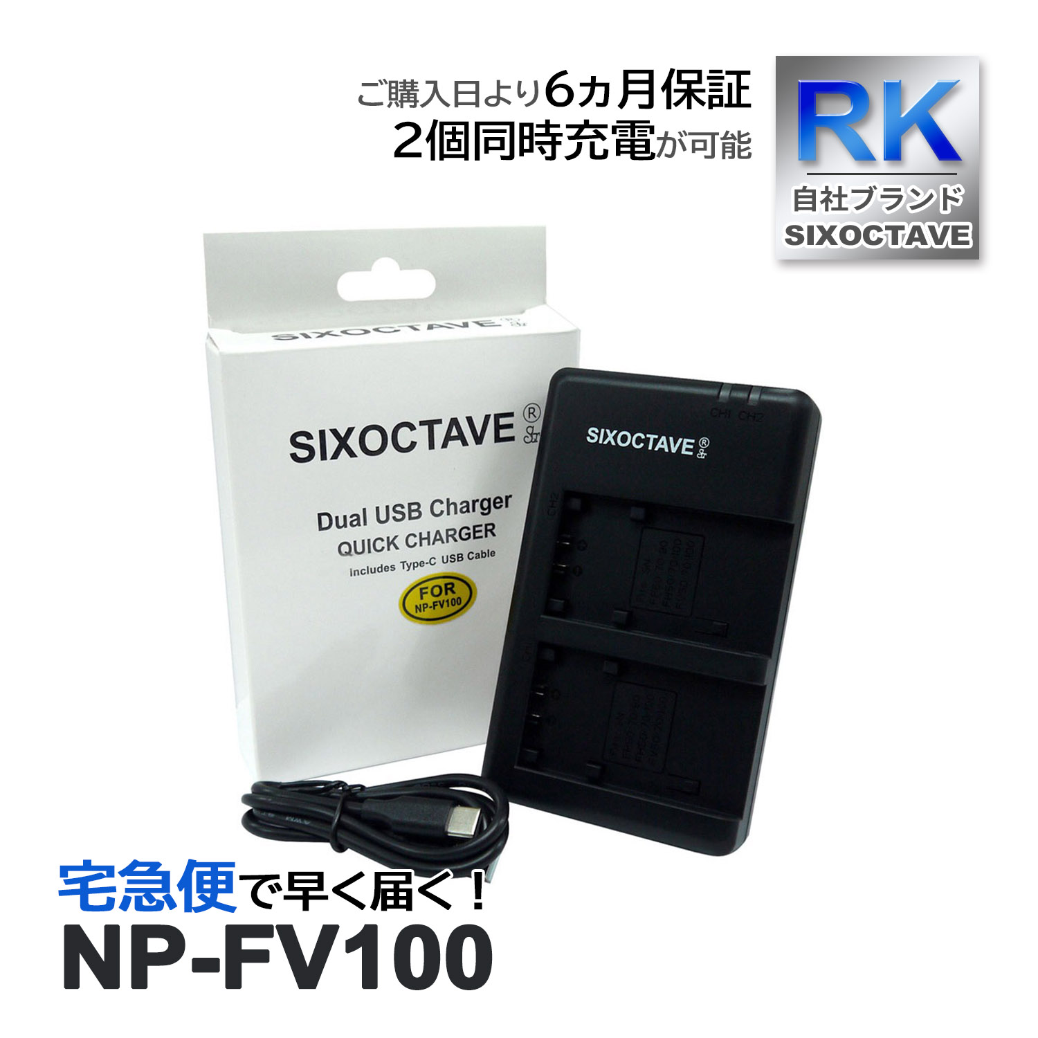 カメラ、光学機器 SONY NP-FV100A×2個+BC-QM1
