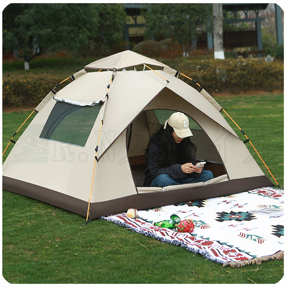 テント 3~4人用 ワンタッチ フルクローズ 紫外線カット 日焼け対策 