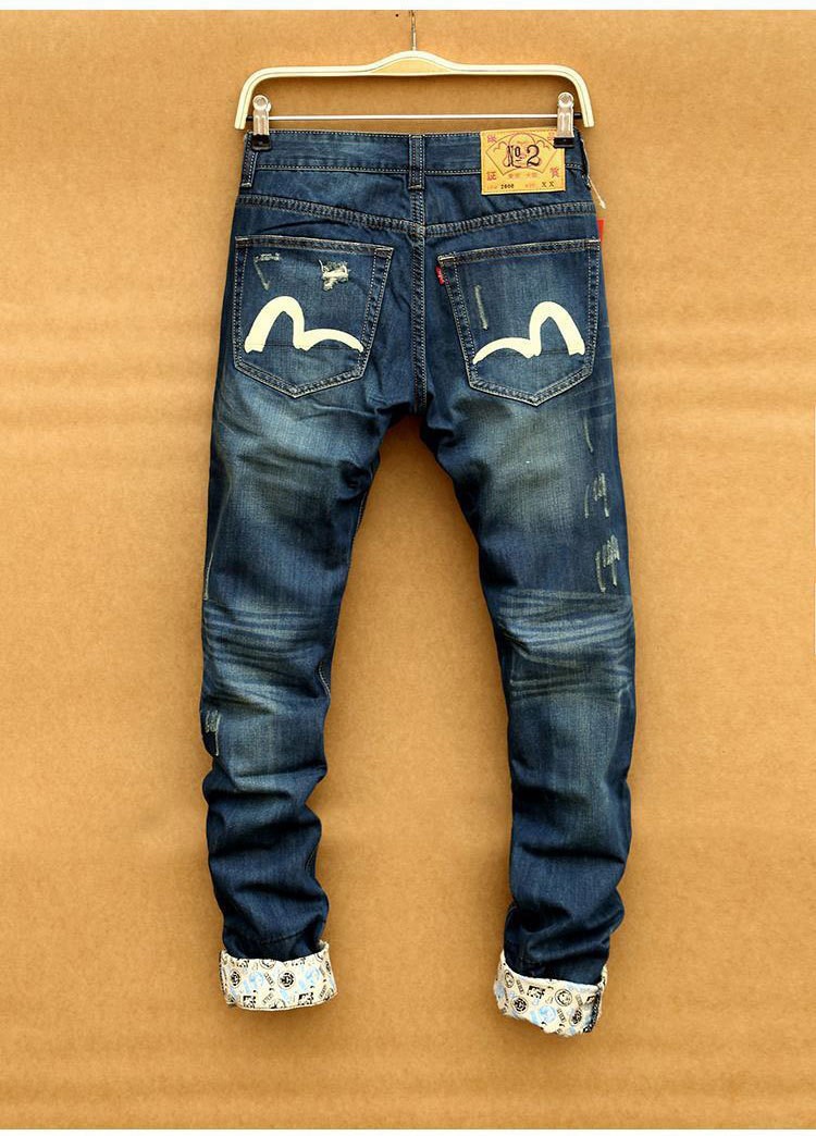 evisu evisu牛仔裤ebisu牛仔裤时尚男装下装好バイカーデニム牛仔面包